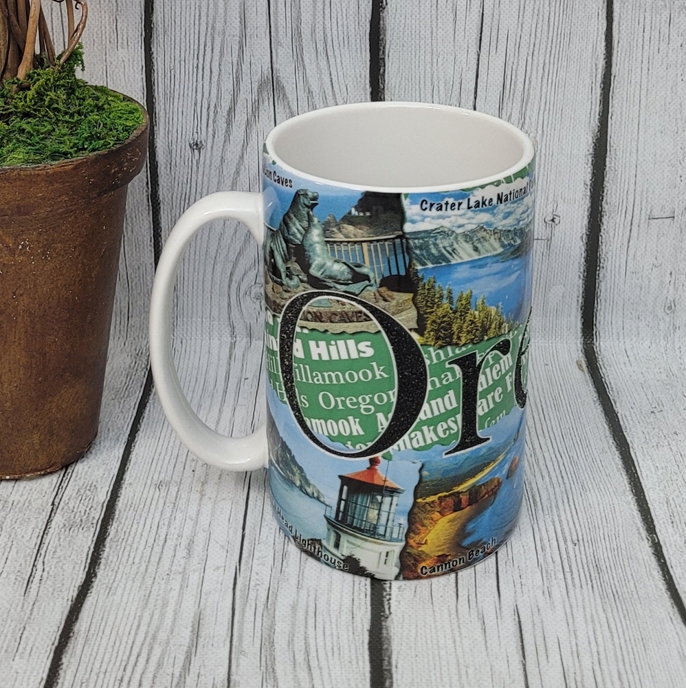 2008 Americanware Oregon 3-D Lettering Mug, 18oz